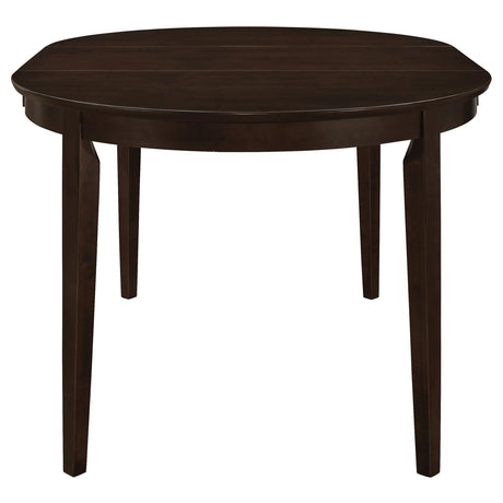 Gabriel Cappuccino 5-Piece Extension Leaf Dining Table Set by Coaster at Eve Furniture
