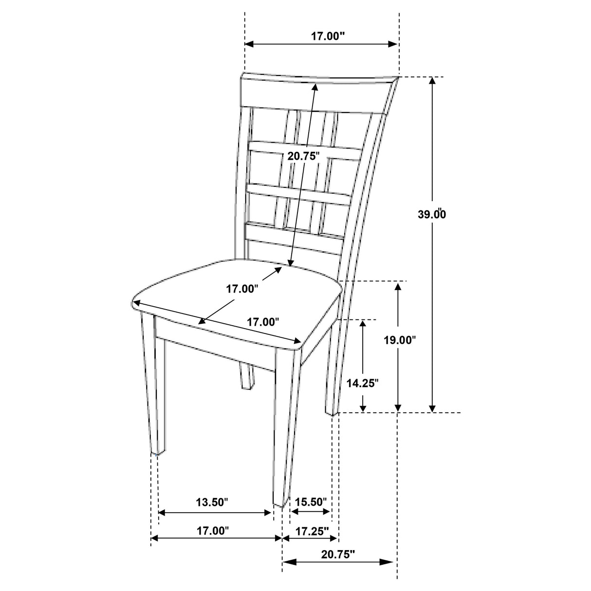 Gabriel Cappuccino 5-Piece Rectangular 59-inch Dining Room Set by Coaster at Eve Furniture