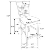 Gabriel Cappuccino 5-Piece Square Counter Height Dining Set by Coaster at Eve Furniture