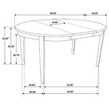 Gabriel Cappuccino 7-Piece Extension Leaf Dining Table Set by Coaster at Eve Furniture