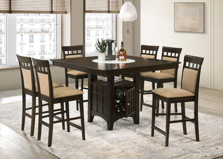 Gabriel Cappuccino 7-Piece Square Counter Height Dining Set by Coaster at Eve Furniture