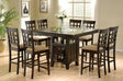 Gabriel Cappuccino 7-Piece Square Dining Set by Coaster at Eve Furniture
