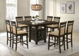 Gabriel Cappuccino and Tan Square Counter Height Dining Set by Coaster at Eve Furniture