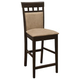 Gabriel Cappuccino and Tan Upholstered Counter Height Stools, Set of 2 by Coaster at Eve Furniture