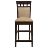 Gabriel Cappuccino and Tan Upholstered Counter Height Stools, Set of 2 by Coaster at Eve Furniture