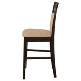 Gabriel Cappuccino and Tan Upholstered Counter Height Stools, Set of 2 by Coaster at Eve Furniture