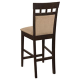Gabriel Cappuccino and Tan Upholstered Counter Height Stools, Set of 2 by Coaster at Eve Furniture
