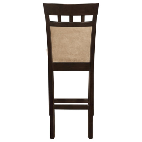 Gabriel Cappuccino and Tan Upholstered Counter Height Stools, Set of 2 by Coaster at Eve Furniture