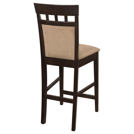 Gabriel Cappuccino and Tan Upholstered Counter Height Stools, Set of 2 by Coaster at Eve Furniture