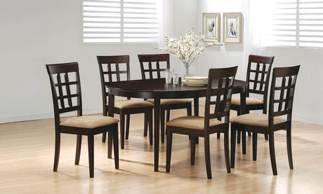 Gabriel Cappuccino Oval Dining Table by Coaster at Eve Furniture