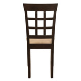 Gabriel Cappuccino/Tan Lattice Back Side Chairs, Set of 2 by Coaster at Eve Furniture