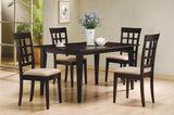 Gabriel Cappuccino/Tan Lattice Back Side Chairs, Set of 2 by Coaster at Eve Furniture