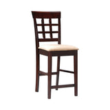 Gabriel Cappuccino/Tan Upholstered Counter Height Stools, Set of 2 by Coaster at Eve Furniture