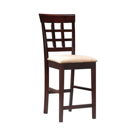 Gabriel Cappuccino/Tan Upholstered Counter Height Stools, Set of 2 by Coaster at Eve Furniture