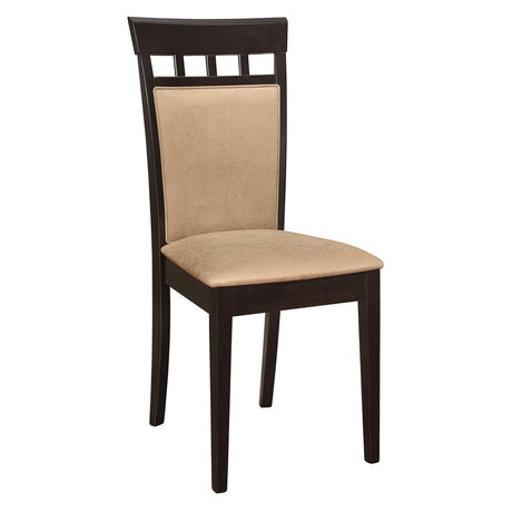 Gabriel Cappuccino/Tan Upholstered Side Chairs, Set of 2 by Coaster at Eve Furniture