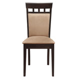 Gabriel Cappuccino/Tan Upholstered Side Chairs, Set of 2 by Coaster at Eve Furniture