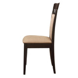 Gabriel Cappuccino/Tan Upholstered Side Chairs, Set of 2 by Coaster at Eve Furniture