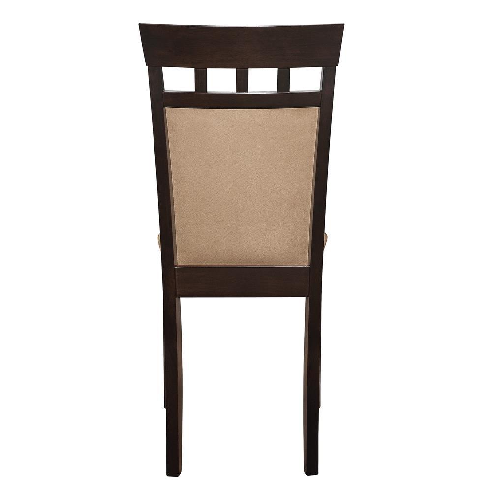 Gabriel Cappuccino/Tan Upholstered Side Chairs, Set of 2 by Coaster at Eve Furniture