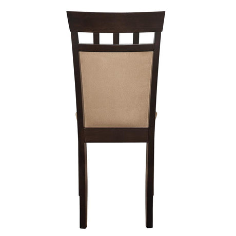Gabriel Cappuccino/Tan Upholstered Side Chairs, Set of 2 by Coaster at Eve Furniture