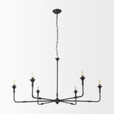 Gabriel Large Matte Black Chandelier by Mercana at Eve Furniture