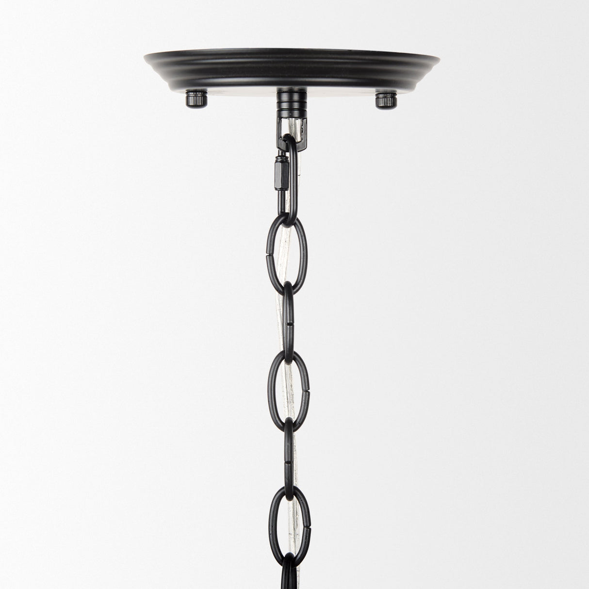 Gabriel Large Matte Black Chandelier by Mercana at Eve Furniture
