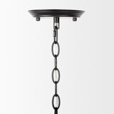 Gabriel Large Matte Black Chandelier by Mercana at Eve Furniture