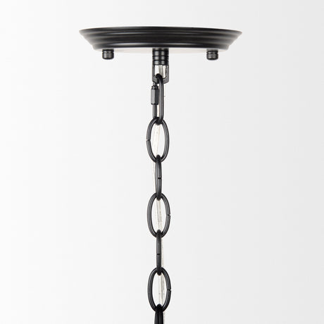 Gabriel Large Matte Black Chandelier by Mercana at Eve Furniture