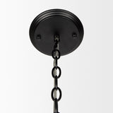 Gabriel Large Matte Black Chandelier by Mercana at Eve Furniture