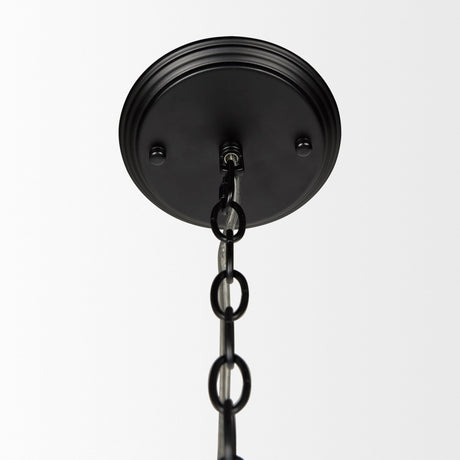 Gabriel Large Matte Black Chandelier by Mercana at Eve Furniture