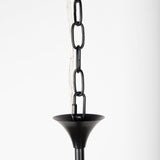 Gabriel Large Matte Black Chandelier by Mercana at Eve Furniture
