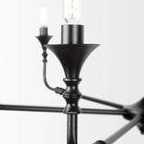 Gabriel Large Matte Black Chandelier by Mercana at Eve Furniture