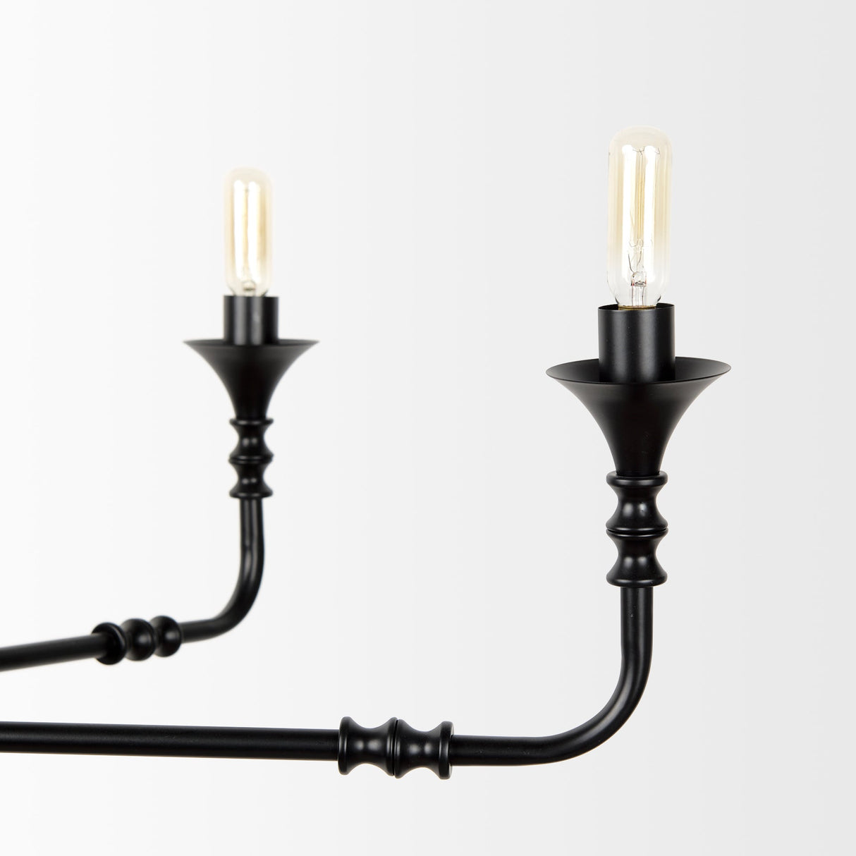 Gabriel Large Matte Black Chandelier by Mercana at Eve Furniture