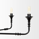 Gabriel Large Matte Black Chandelier by Mercana at Eve Furniture