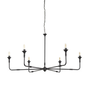 Gabriel Large Matte Black Chandelier by Mercana at Eve Furniture