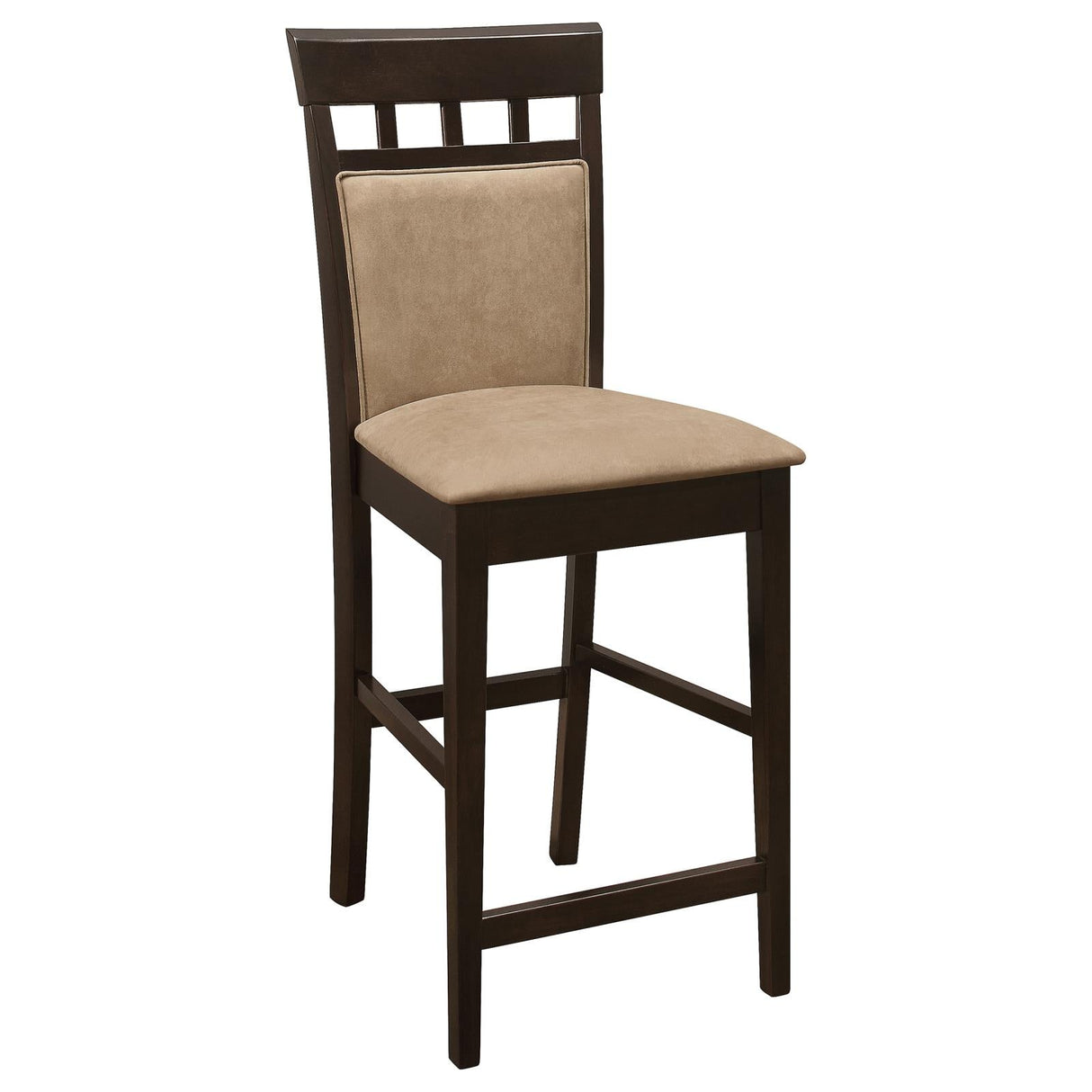 Gabriel Cappuccino/Tan Upholstered Counter Height Stools, Set of 2