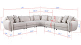 Gaby Beige 5-Piece Sectional by New Era Innovations at Eve Furniture