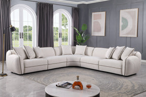 Gaby Beige 5-Piece Sectional by New Era Innovations at Eve Furniture