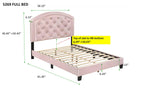 Gaby Silver Full Upholstered Platform Bed by Crown Mark at Eve Furniture