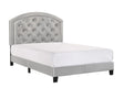Gaby Silver Full Upholstered Platform Bed by Crown Mark at Eve Furniture