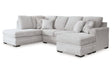 Gabyleigh Nickel 2-Piece Sectional with LAF Chaise by Ashley at Eve Furniture