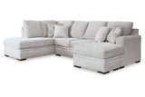Gabyleigh Nickel 2-Piece Sectional with LAF Chaise by Ashley at Eve Furniture