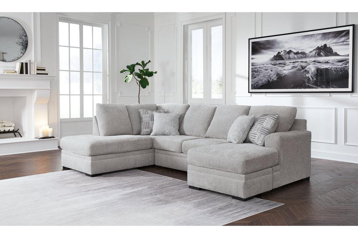 Gabyleigh Nickel 2-Piece Sectional with LAF Chaise by Ashley at Eve Furniture