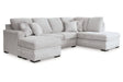 Gabyleigh Nickel 2-Piece Sectional with RAF Chaise by Ashley at Eve Furniture