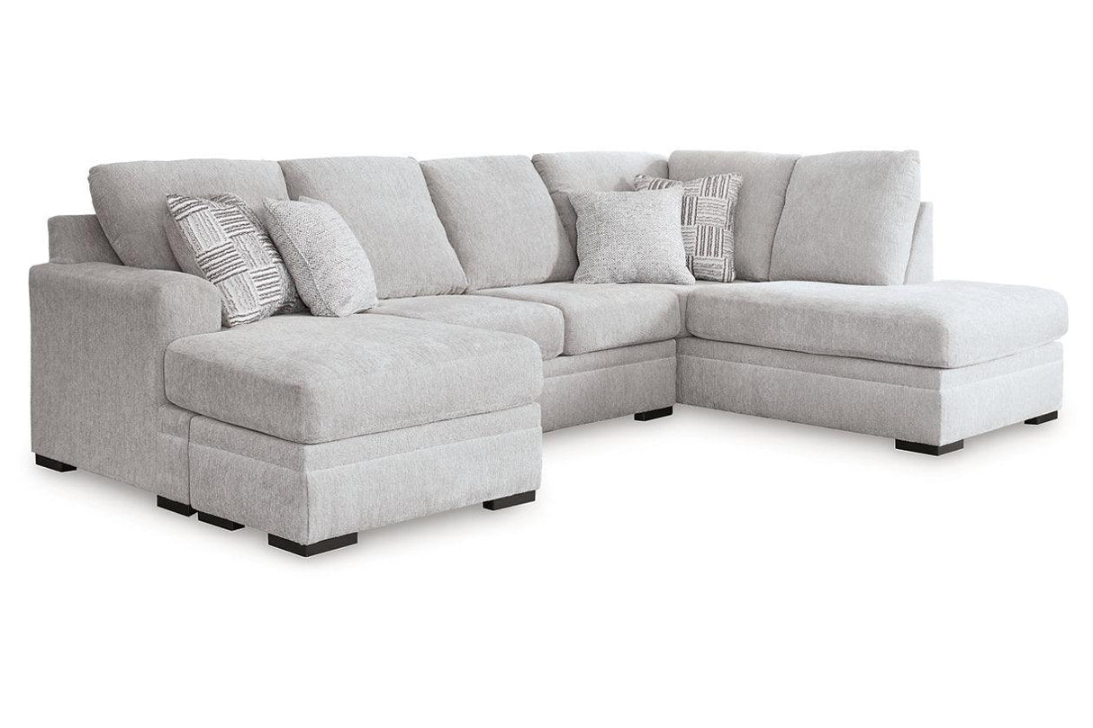 Gabyleigh Nickel 2-Piece Sectional with RAF Chaise by Ashley at Eve Furniture