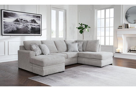 Gabyleigh Nickel 2-Piece Sectional with RAF Chaise by Ashley at Eve Furniture