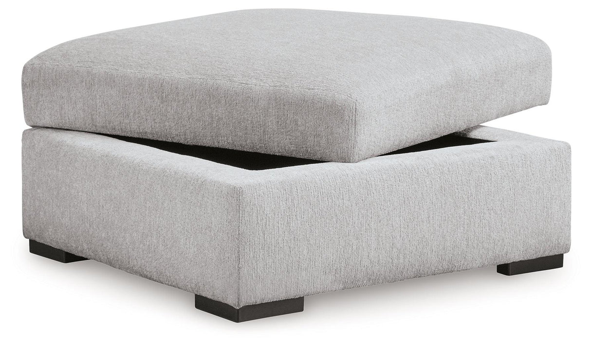 Gabyleigh Nickel Ottoman With Storage by Ashley at Eve Furniture