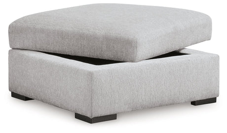 Gabyleigh Nickel Ottoman With Storage by Ashley at Eve Furniture