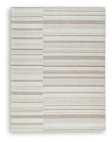 Gadence Ivory/Tan Large Rug by Ashley at Eve Furniture