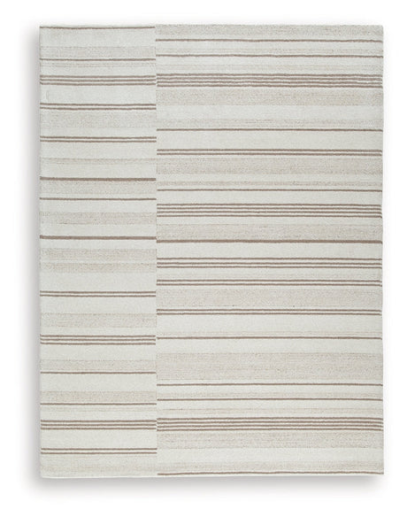 Gadence Ivory/Tan Large Rug by Ashley at Eve Furniture