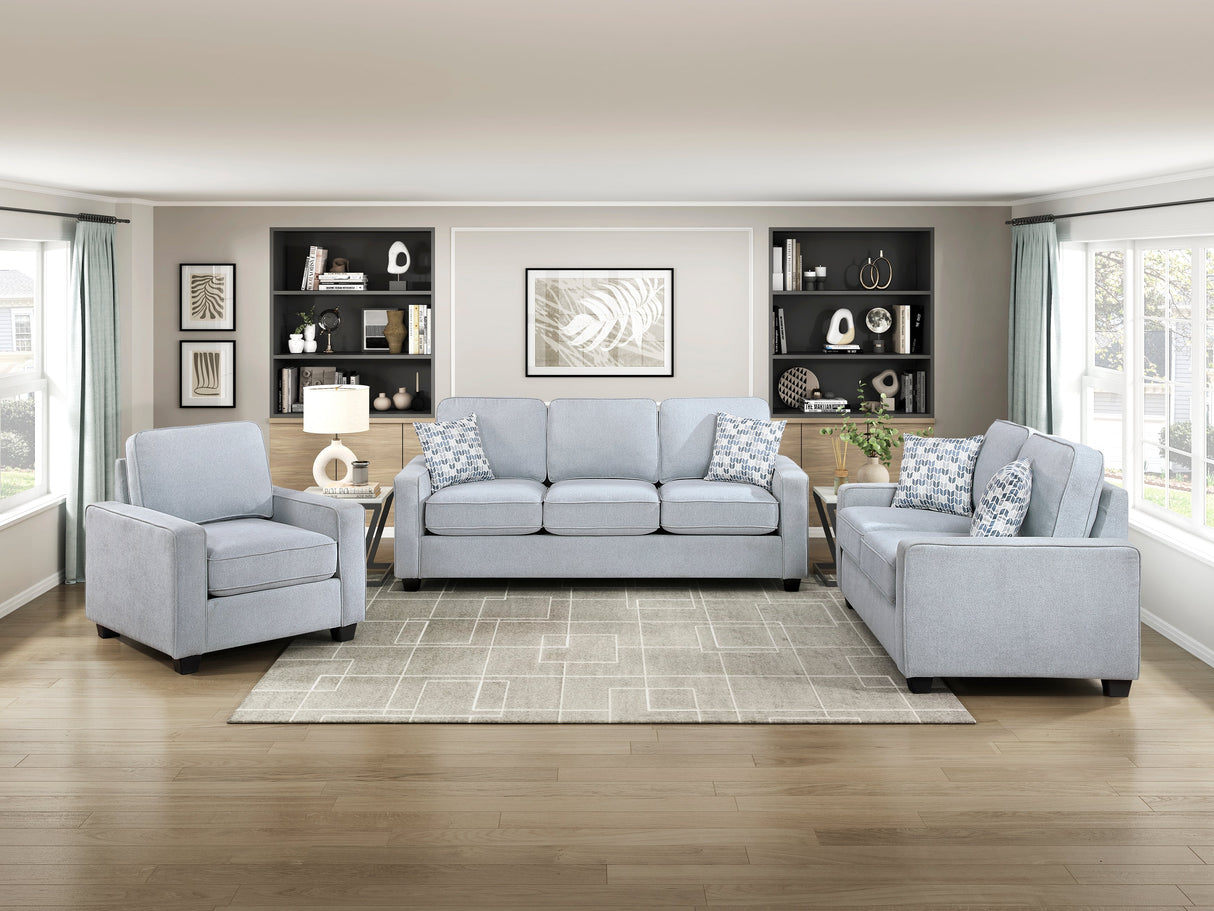 Gael Light Gray Living Room Set by Homelegance at Eve Furniture